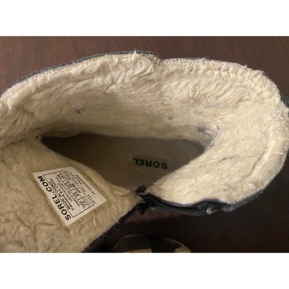 Sorel Out N About Waterproof Suede Booties Black 7.5 Faux Fur Lined Winter - Picture 7 of 8